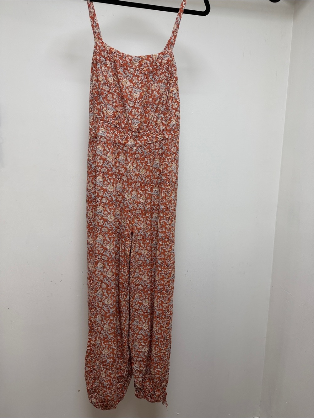 Universal Thread Orange Floral Jumpsuit